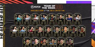 FIFA21 每周最佳阵容TOTW18